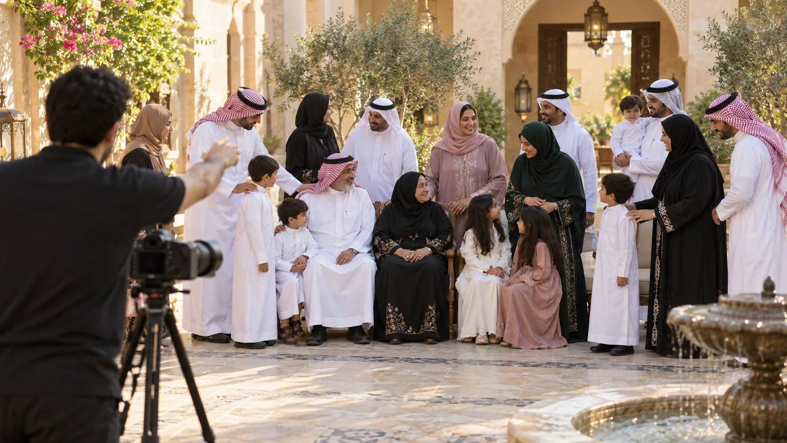 تصوير الأسرة الممتدة: كيف تنظّم صورة جماعية لعدد كبير دون فوضى